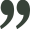 Black quotation marks icon on brown background